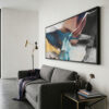 quadro-abstrato-azul-e-dourado-moderno