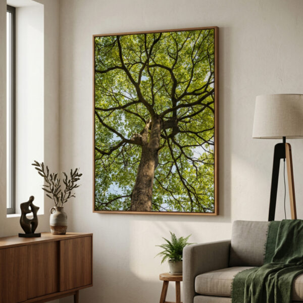 Quadro arvore decorativo vertical natureza moderna para sala