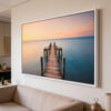 quadro mar relaxante para parede quadro paisagem horizonte moderno quadro pier no mar decorativo arte minimalista mar e praia