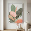quadro-botanico-folhagens-tropicais-rose
